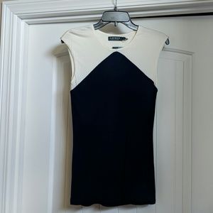 NWT Ralph Lauren top, small, navy, ivory